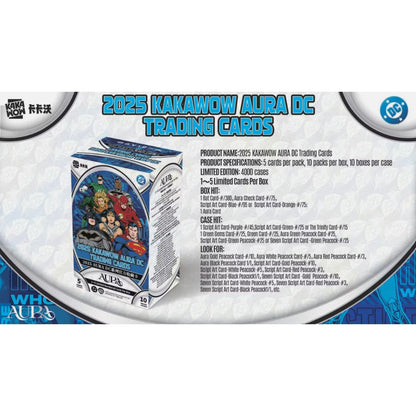 2025 Kakawow Aura DC Trading Cards Standard Hobby Box
