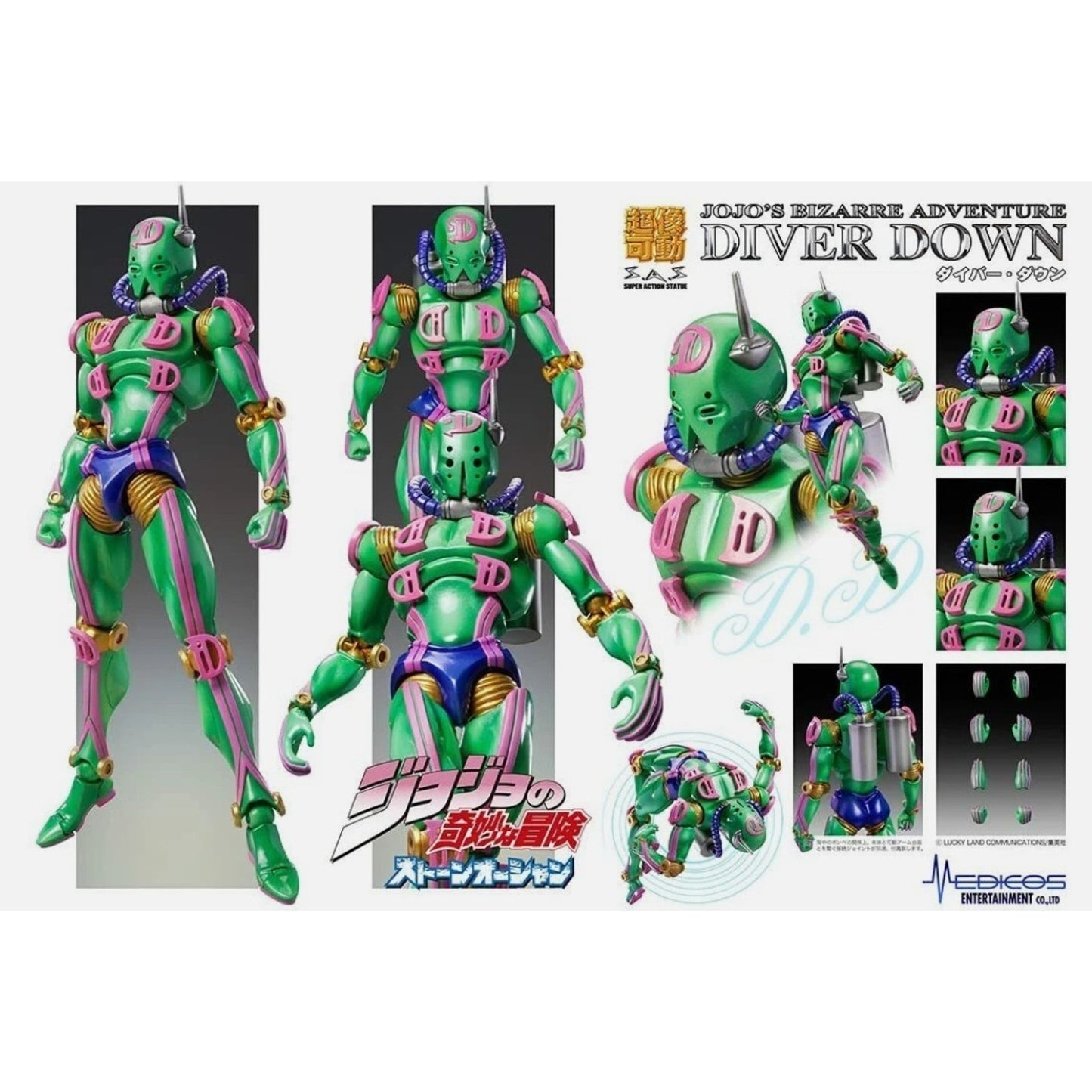 JoJo's Bizarre Adventure Super Action Statue Figure 6th part DD Diver Down